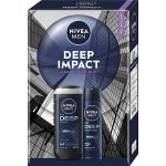 Nivea Men Deep sprchový gel pro muže 250 ml + Deep antiperspirant ve spreji pro muže 150 ml kosmetická sada – Sleviste.cz