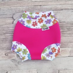 Neoprenové plavky Swim Nappy Růžové s kytičkami