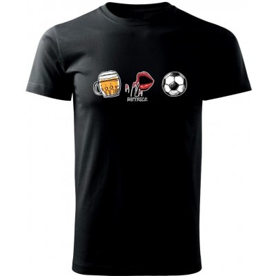 Hattrick fotbal Klasické pánské triko černá – Zboží Mobilmania