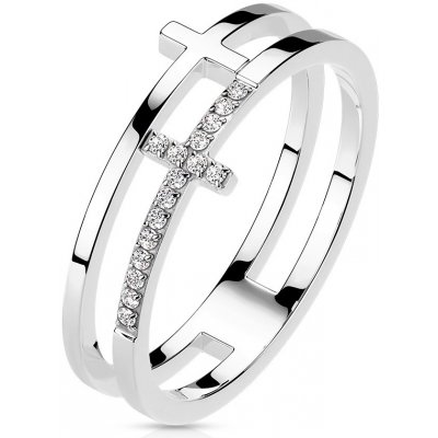 Mabell Dámský prsten z chirurgické oceli JAZLYN CZ221R M7721S 5C45 – Zboží Mobilmania