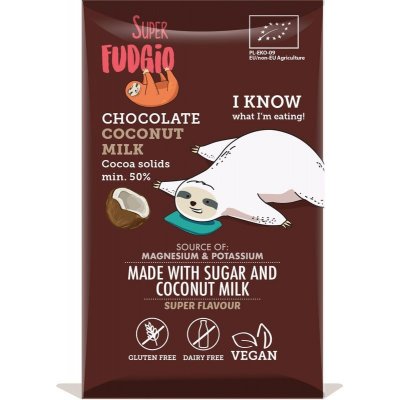 Super Fudgio Čokoláda s kokosovým mlékem, bio, vegan 80 g