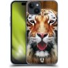 Pouzdro a kryt na mobilní telefon Apple Pouzdro Head Case Apple iPhone 15 Plus TVÁŘ TYGR