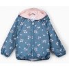 Kojenecký kabátek, bunda a vesta 5.10.15. kojenecká přechodová bunda s kapucí a kytičkovým potiskem modrá