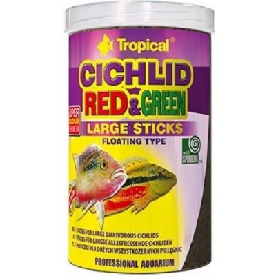 Tropical Cichlid Red+Green 1000ml large stick