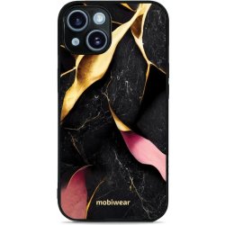 Pouzdro Mobiwear Glossy Apple iPhone 14 - G021G Černý a zlatavý mramor