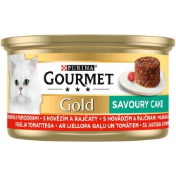 Gourmet Gold cat Savoury Cake hovězí rajče 85 g