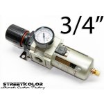 Regulátor tlaku s filtrem AW4000-06, vnitřní závit: 3/4", filtrace: 40 mikronů – Hledejceny.cz
