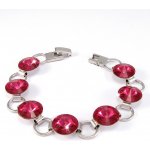 Swarovski Elements Rivoli rhodiovaný růžový 33111.1 Fuchsia růžová tmavá fuchsiová – Sleviste.cz