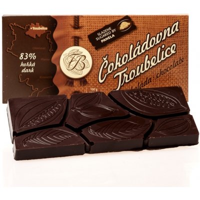 Čokoládovna Troubelice hořká 83%, 45 g – Zboží Dáma