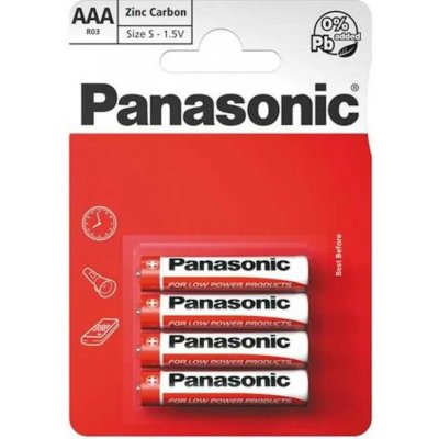 Panasonic Red Zinc AAA 4ks 00163624 – Zbozi.Blesk.cz