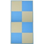 Divio Pěnové puzzle do fitness a bazénu 60 x 60 x 1 cm krémovo-modré 8 ks – Hledejceny.cz
