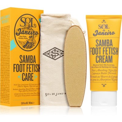 Sol de Janeiro Samba Foot Fetish Care zjemňující krém na chodidla 90 ml + pilník na popraskaná chodidla dárková sada – Zboží Mobilmania