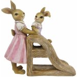Velikonoční dekorace králíků u skluzavky 14*6*15 cm – Hledejceny.cz