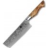 Kuchyňský nůž Nakiri nůž z damaškové oceli NAIFU řady MASTER 7"o celkové délce 32,3 cm