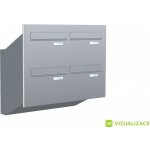 Poštovní schránka D-24 - do dveřního panelu - lakovaná - RAL 7035 MAT. - SVĚTLE ŠEDÁ – Hledejceny.cz