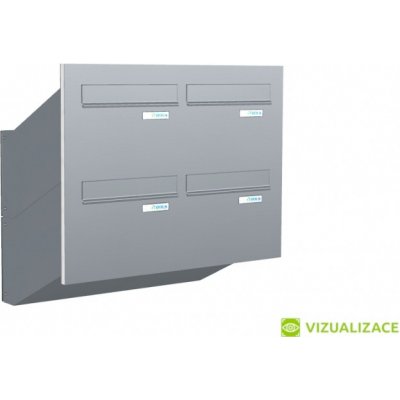 Poštovní schránka D-24 - do dveřního panelu - lakovaná - RAL 7035 MAT. - SVĚTLE ŠEDÁ – Hledejceny.cz