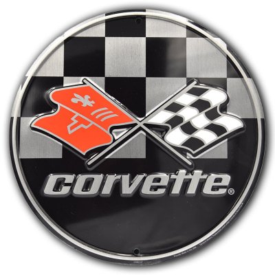 Plechová cedule Chevrolet Corvette Racing 30 cm – Zboží Mobilmania