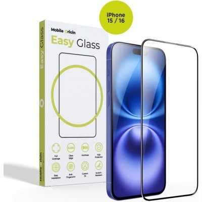Mobile Origin EasyGlass ochranné sklo s Aplikátorem iPhone 15/iPhone 16, 2 ks EGA-i16-2pk – Zboží Živě