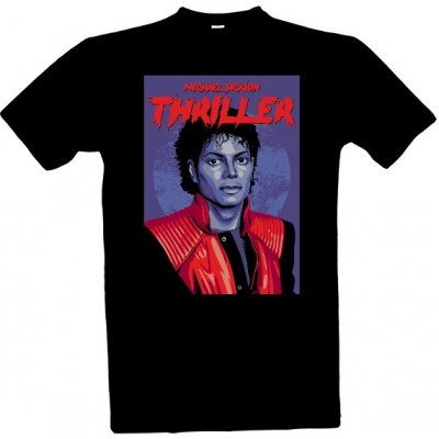 Tričko s potiskem Michael Jackson Thriller pánské Černá