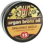 Vivaco Sun Glitter effect opalovací máslo s bio arganovým olejem SPF15 200 ml – Zboží Dáma