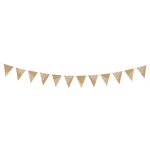 Party Deco Papírová vlaječková girlanda Kraft 210 cm – Zboží Dáma