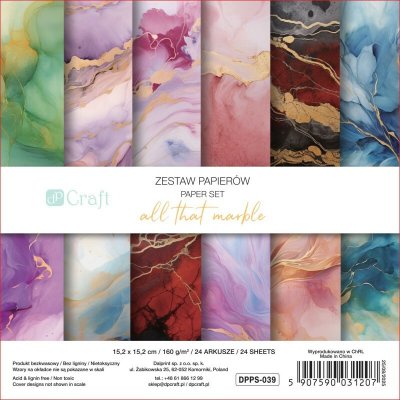 DP Craft Sada scrapbook papírů All That Marble 15cm 12l – Sleviste.cz