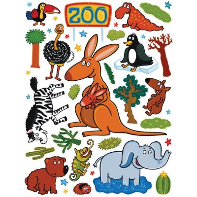 AG Design K 1047 Samolepka na zeď Zoo rozměry 65 x 85 cm – Zboží Mobilmania