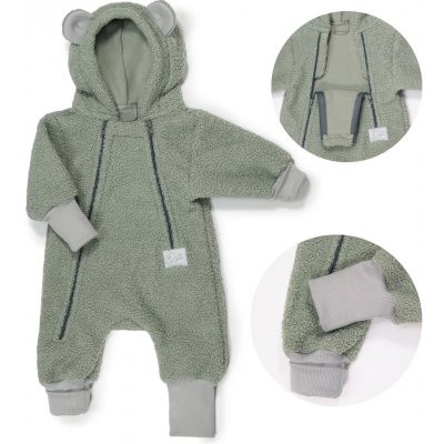 ESITO Rostoucí zimní kombinéza Teddy fleece double Olive olivová – Zboží Mobilmania