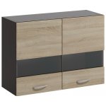 Vivaldi Závěsná kuchyňská skříňka Livia 80 cm prosklená dub sonoma – Hledejceny.cz