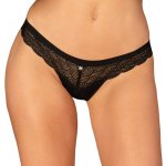 Obsessive Chemeris Thong Black – Zboží Mobilmania