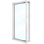 SkladOken.cz Plastové vedlejší vchodové dveře jednokřídlé 98x208 cm (980x2080 mm), prosklené, bílé, LEVÉ – Zboží Mobilmania