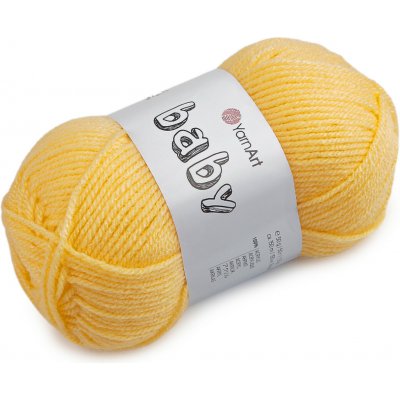 Pletací příze Baby 50 g Varianta: 3 (315) žlutá, Balení: 1 ks 61632/160041/286240 – Zboží Mobilmania