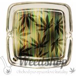 WeedShop Skleněný hranatý popelník Child Leaves Child Leaves 1 – Zboží Dáma