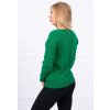 Dámský svetr a pulovr Pletený svetr s výstřihem do V světle zelený