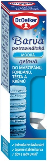 Dr. Oetker Barva gelová potravinářská modrá 10g od 53 Kč - Heureka.cz