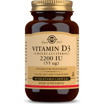 Solgar Vitamín D3 2200 IU 50 kapslí