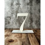 Dekorační dřevěná číslice na stůl Číslice: 1 – Zboží Dáma