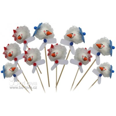 BD-TOVA Sněhulák v baretu - zápich 10 ks mix barev – Hledejceny.cz
