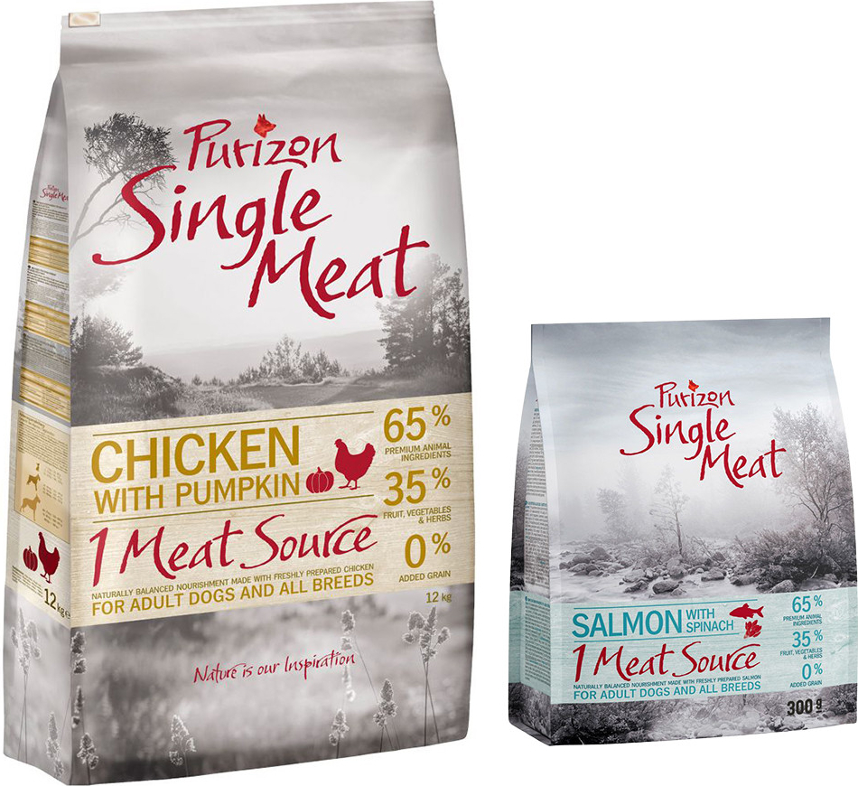 Purizon Single Meat Adult kuřecí s dýní-bez obilovin 12 kg