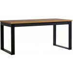 DOLMAR Jídelní stůl rozkládací - LAMELO LA14, 160/240 x 90, dub votan/matná černá – Zboží Dáma