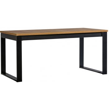 DOLMAR Jídelní stůl rozkládací - LAMELO LA14, 160/240 x 90, dub votan/matná černá