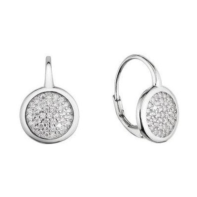 Pavona stříbrné náušnice visací se zirkony bílé kulaté 11454.1 – Zboží Mobilmania