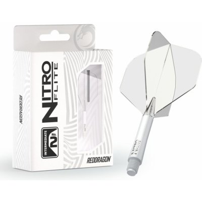 Red Dragon Nitro Flite - No2 - white & clear - midi – Zboží Mobilmania