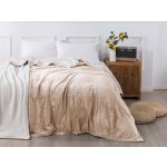 XPOSE Dětská mikroplyšová deka Exclusive s beránkem bílá káva – Zboží Dáma