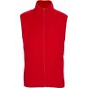 Pánská vesta Unisex microfleecová vesta na zip Factor červená