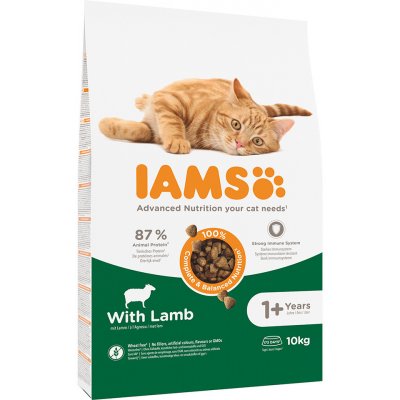 Iams granule pro kočky Vitality Adult Lamb 10 kg – Zbozi.Blesk.cz