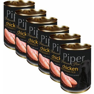 Dolina Noteci Piper Platinum Pure kuře a hnědá rýže 6 x 400 g