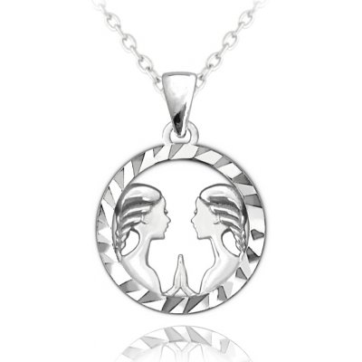 Minet Stříbrný přívěsek s řetízkem Zodiac znamení Blíženci JMAS9406SN45 – Hledejceny.cz