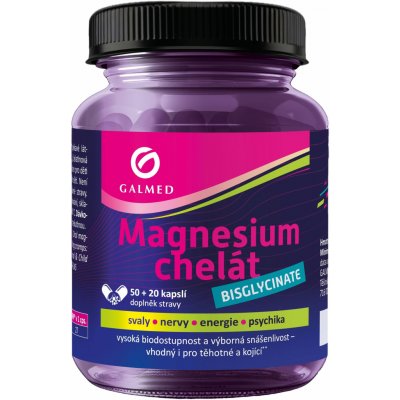 Galmed Magnesium chelát 50+20 kapslí – Hledejceny.cz