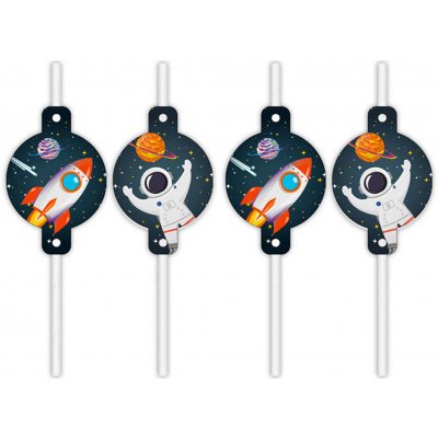 Procos Papírová brčka vesmír 4 ks – Hledejceny.cz